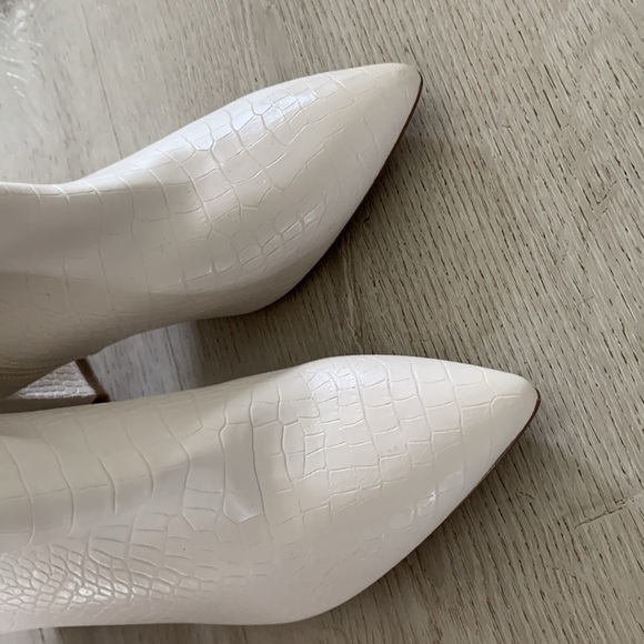 Steve Madden Nadalie Booties crocs textured pointy toe heels classic zipper - Picture 11 of 13